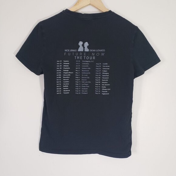 Demi Lovato Nick Jonas Future Now Tour Concert Tee Short Sleeve Size S‎ Cotton - Picture 2 of 4